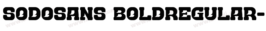 sodosans boldRegular字体转换